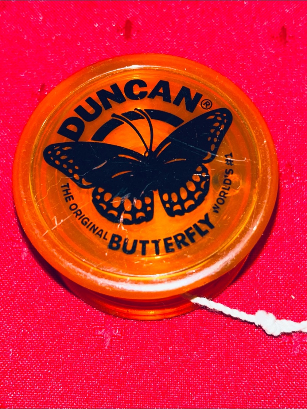 Vintage Duncan Butterfly Yo-Yo in Orange
